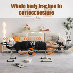 Home Cervical and Lumbar Traction Bed Multifunctional Traction Device for Lumbar Muscle Strain and Body Stretching